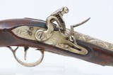 RULE BRITANNIA! ADMIRAL HOWE British FLINTLOCK Pistol by ELLIS .62 Antique
Ornately Engraved London Sidearm Late-18th Century - 4 of 17