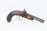 MEMPHIS TN FH CLARK Antique DERINGER 1850s .45 Pistol Philadelphia Southern SILVER and GOLD Banded Barrel - 2 of 19