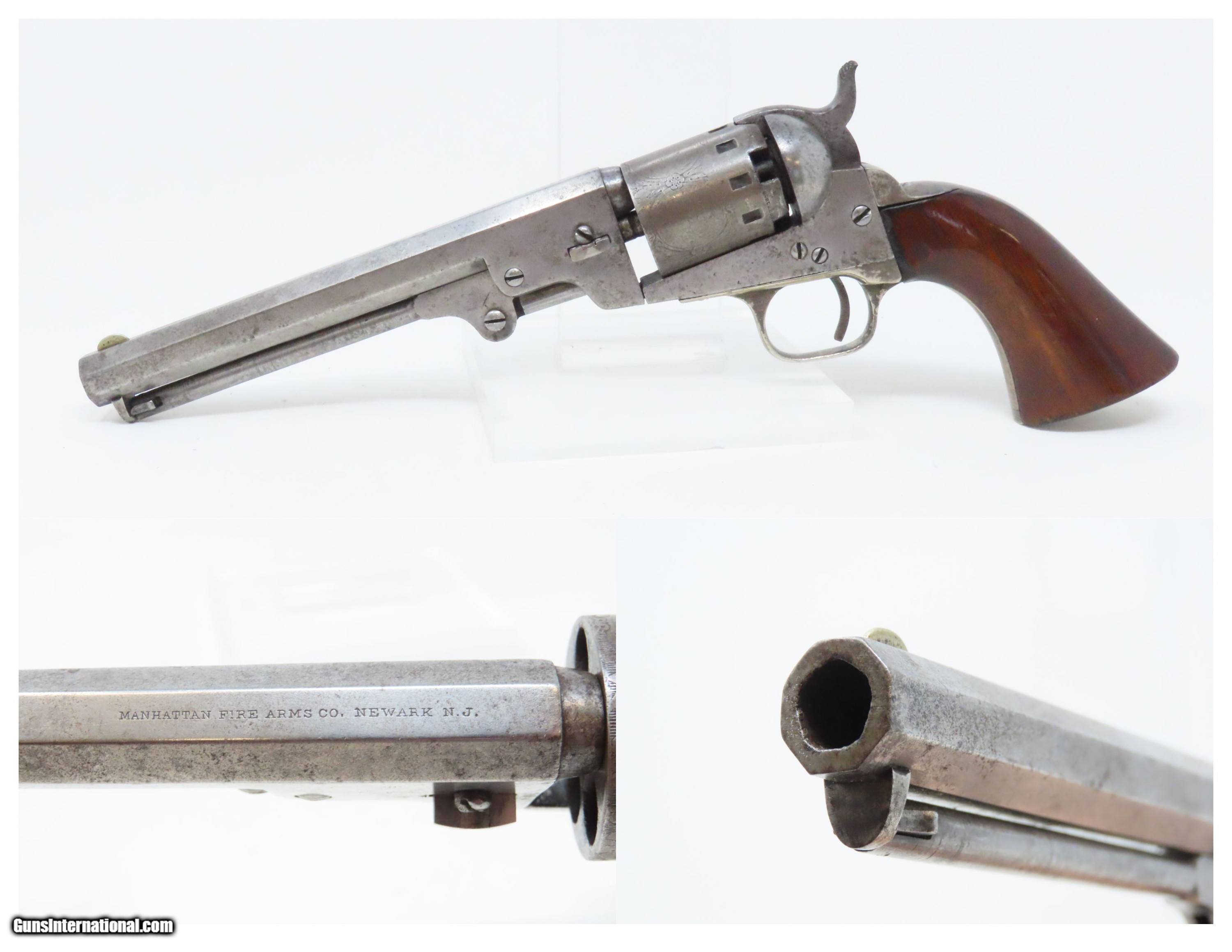 c1861 MANHATTAN “NAVY” Revolver Series III CIVIL WAR Colt Newark New ...