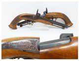 RIO DE JANEIRO BR Antique BRACE of BELGIAN Pistols .54 Matched c1855 Laport BRAZIALIAN RETAILER MARKED BELT Pistols