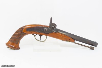RIO DE JANEIRO BR Antique BRACE of BELGIAN Pistols .54 Matched c1855 Laport BRAZIALIAN RETAILER MARKED BELT Pistols - Image 18 of 25