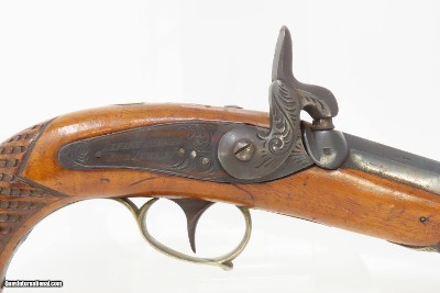 RIO DE JANEIRO BR Antique BRACE of BELGIAN Pistols .54 Matched c1855 Laport BRAZIALIAN RETAILER MARKED BELT Pistols - Image 20 of 25