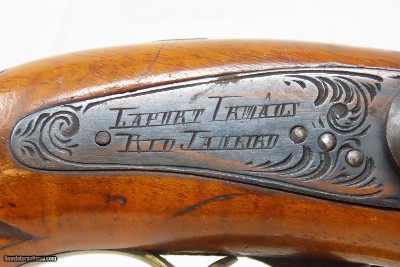 RIO DE JANEIRO BR Antique BRACE of BELGIAN Pistols .54 Matched c1855 Laport BRAZIALIAN RETAILER MARKED BELT Pistols - Image 22 of 25