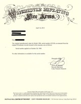 c1908 WINCHESTER 1894 RIFLE .32 Special C&R CODY Letter WS Part-OctagonalJohn Moses Browning Design - 2 of 24