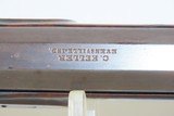 c1840s EVANSVILLE INDIANA Antique LONG RIFLE by CHARLES KELLER .44 StripedGame Scene Engraved Lock; Hand-Painted Stock - 10 of 19
