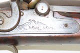 c1840s EVANSVILLE INDIANA Antique LONG RIFLE by CHARLES KELLER .44 StripedGame Scene Engraved Lock; Hand-Painted Stock - 5 of 19