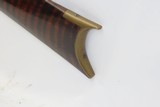 c1840s EVANSVILLE INDIANA Antique LONG RIFLE by CHARLES KELLER .44 StripedGame Scene Engraved Lock; Hand-Painted Stock - 19 of 19