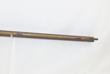 c1840s EVANSVILLE INDIANA Antique LONG RIFLE by CHARLES KELLER .44 StripedGame Scene Engraved Lock; Hand-Painted Stock - 9 of 19
