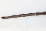 c1840s EVANSVILLE INDIANA Antique LONG RIFLE by CHARLES KELLER .44 StripedGame Scene Engraved Lock; Hand-Painted Stock - 17 of 19