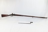Rare WAR of 1812 Antique R&C LEONARD US Model 1808 FLINTLOCK Musket 1811 69 1 of only 5,000 Made; w/ SOCKET BAYONET - 2 of 22