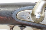 c1863 CIVIL WAR Antique WILLIAM MUIR M1861 Rifle-MUSKET Windsor Locks CT 58
“1863” Dated Lock and Barrel with SOCKET BAYONET - 8 of 21