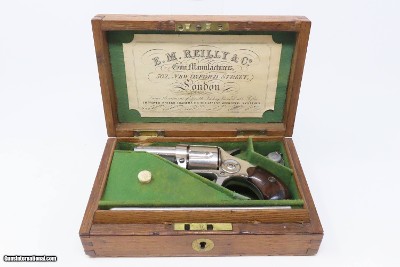 1876 Cased OXFORD STREET LONDON REILLY COLT NEW LINE .41 Revolver AntiqueOriginally Advertised as the “BIG COLT” - Image 3 of 25