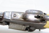 GUSTAVE YOUNG FACTORY ENGRAVED COLT Model 1849 .31 POCKET Revolver Antique 1856 Manufactured with ANTIQUE IVORY Grips - 14 of 19