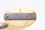 GUSTAVE YOUNG FACTORY ENGRAVED COLT Model 1849 .31 POCKET Revolver Antique 1856 Manufactured with ANTIQUE IVORY Grips - 13 of 19