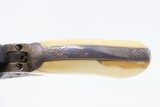 GUSTAVE YOUNG FACTORY ENGRAVED COLT Model 1849 .31 POCKET Revolver Antique 1856 Manufactured with ANTIQUE IVORY Grips - 8 of 19