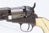 GUSTAVE YOUNG FACTORY ENGRAVED COLT Model 1849 .31 POCKET Revolver Antique 1856 Manufactured with ANTIQUE IVORY Grips - 4 of 19