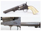 GUSTAVE YOUNG FACTORY ENGRAVED COLT Model 1849 .31 POCKET Revolver Antique 1856 Manufactured with ANTIQUE IVORY Grips - 1 of 19