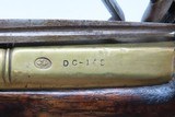 Irish Flintlock COACH Pistol SNAP BAYONET MONK ENGRAVED Brass Antique 1700s Brass Blunderbuss Flintlock Pistol - 11 of 18