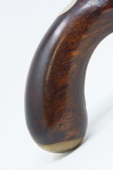 Irish Flintlock COACH Pistol SNAP BAYONET MONK ENGRAVED Brass Antique 1700s Brass Blunderbuss Flintlock Pistol - 3 of 18