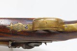 Irish Flintlock COACH Pistol SNAP BAYONET MONK ENGRAVED Brass Antique 1700s Brass Blunderbuss Flintlock Pistol - 13 of 18