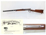 1914 CODY LETTER WINCHESTER 1892 RIFLE in .25-20 WCF OCTAGON BARREL JMB C&R Classic Lever Action Rifle Made in 1914 - 1 of 22