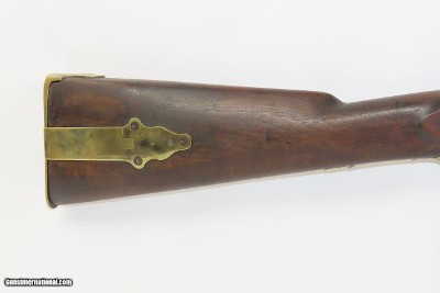 Rare CIVIL WAR Antique P.S. JUSTICE .69 Rifle-Musket c1861 Philadelphia PABrass Mounted with Patchbox Stock, Recurve Trigger Guard - Image 3 of 18