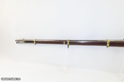 Rare CIVIL WAR Antique P.S. JUSTICE .69 Rifle-Musket c1861 Philadelphia PABrass Mounted with Patchbox Stock, Recurve Trigger Guard - Image 16 of 18