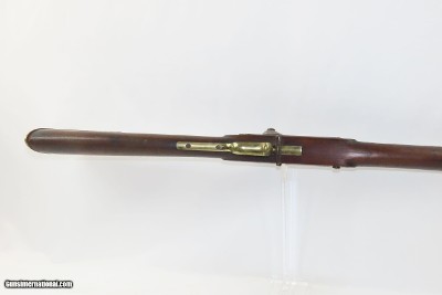 Rare CIVIL WAR Antique P.S. JUSTICE .69 Rifle-Musket c1861 Philadelphia PABrass Mounted with Patchbox Stock, Recurve Trigger Guard - Image 7 of 18