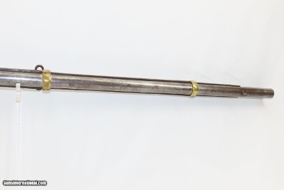 Rare CIVIL WAR Antique P.S. JUSTICE .69 Rifle-Musket c1861 Philadelphia PABrass Mounted with Patchbox Stock, Recurve Trigger Guard - Image 12 of 18