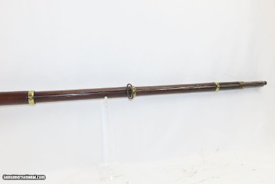 Rare CIVIL WAR Antique P.S. JUSTICE .69 Rifle-Musket c1861 Philadelphia PABrass Mounted with Patchbox Stock, Recurve Trigger Guard - Image 8 of 18