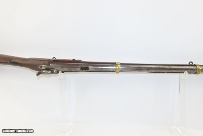 Rare CIVIL WAR Antique P.S. JUSTICE .69 Rifle-Musket c1861 Philadelphia PABrass Mounted with Patchbox Stock, Recurve Trigger Guard - Image 11 of 18
