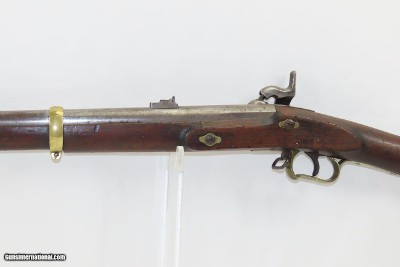 Rare CIVIL WAR Antique P.S. JUSTICE .69 Rifle-Musket c1861 Philadelphia PABrass Mounted with Patchbox Stock, Recurve Trigger Guard - Image 15 of 18