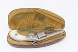 PIPE CASE COLT “New Line” .22 Revolver LONDON 7-Shot Hideout Nickel Antique With Mother of Pearl Grips! - 2 of 19