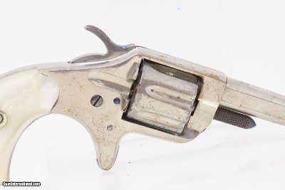 PIPE CASE COLT “New Line” .22 Revolver LONDON 7-Shot Hideout Nickel Antique With Mother of Pearl Grips! - Image 18 of 19