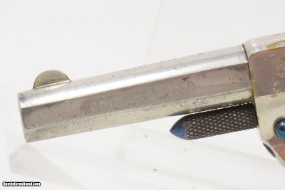 PIPE CASE COLT “New Line” .22 Revolver LONDON 7-Shot Hideout Nickel Antique With Mother of Pearl Grips! - Image 7 of 19