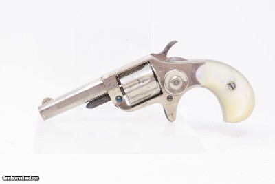 PIPE CASE COLT “New Line” .22 Revolver LONDON 7-Shot Hideout Nickel Antique With Mother of Pearl Grips! - Image 4 of 19