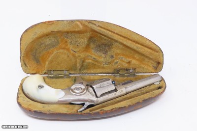 PIPE CASE COLT “New Line” .22 Revolver LONDON 7-Shot Hideout Nickel Antique With Mother of Pearl Grips! - Image 2 of 19
