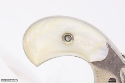 PIPE CASE COLT “New Line” .22 Revolver LONDON 7-Shot Hideout Nickel Antique With Mother of Pearl Grips! - Image 17 of 19