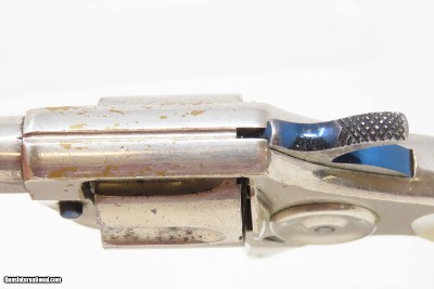 PIPE CASE COLT “New Line” .22 Revolver LONDON 7-Shot Hideout Nickel Antique With Mother of Pearl Grips! - Image 10 of 19