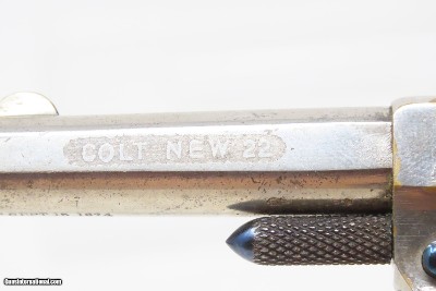 PIPE CASE COLT “New Line” .22 Revolver LONDON 7-Shot Hideout Nickel Antique With Mother of Pearl Grips! - Image 8 of 19