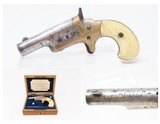 CASED COLT THUER DERINGER 41 Rimfire English Ivory Grips Silver Hideout C&R BRITISH PROOFED Pistol w/LONDON AGENCY Case