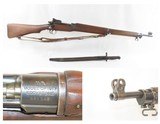 WORLD WAR I Era U.S. EDDYSTONE Model 1917 Bolt Action C&R MILITARY RifleFLAMING BOMB Marked w/BAYONET, SCABBARD, & SLING