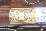 JOSEPH KUCHENREITER WHEELLOCK Rifle Engraved Carved Stock Ivory .60 Antique Bavarian German Sliding Patch Box - 6 of 20