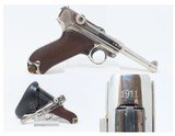 1911 GREAT WAR DWM LUGER PISTOL P.08 Germany 9x19mm Para WWI C&R 1911 Dated German Military Luger with HOLSTER - 1 of 22
