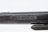 1876 VICTORIAN LONDON .22 Short 7-Shot Revolver COLT New Line CASED Antique Fine Blued & Nickel Rosewood in Oaken & Brass Case - 10 of 21
