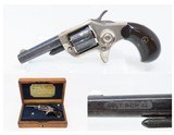 1876 VICTORIAN LONDON .22 Short 7-Shot Revolver COLT New Line CASED Antique Fine Blued & Nickel Rosewood in Oaken & Brass Case - 1 of 21