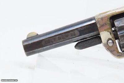 1876 VICTORIAN LONDON .22 Short 7-Shot Revolver COLT New Line CASED Antique Fine Blued & Nickel Rosewood in Oaken & Brass Case - Image 9 of 21