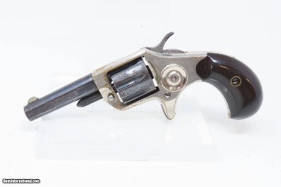 1876 VICTORIAN LONDON .22 Short 7-Shot Revolver COLT New Line CASED Antique Fine Blued & Nickel Rosewood in Oaken & Brass Case - Image 6 of 21
