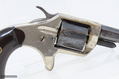 1876 VICTORIAN LONDON .22 Short 7-Shot Revolver COLT New Line CASED Antique Fine Blued & Nickel Rosewood in Oaken & Brass Case - Image 20 of 21