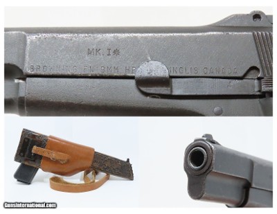 INGLIS Hi Power Mk I* Pistol SHOULDER STOCK HOLSTER WWII JMBrowning P35 C&R Made in Canada for Chinese